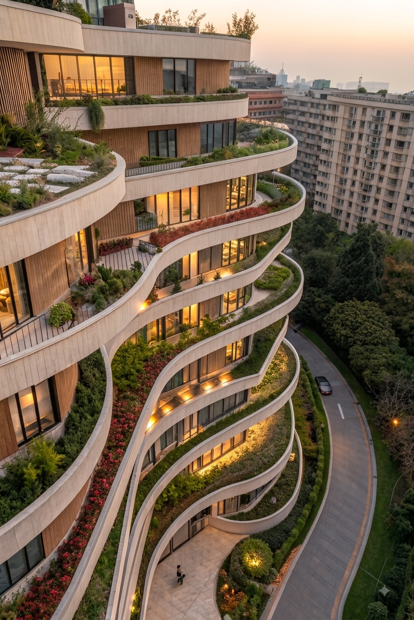Bâtiment durable avec énergie renouvelable